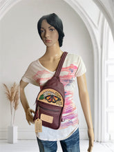 Load image into Gallery viewer, Sling Bag/Crossbody Crimson and Butterfly Tooling