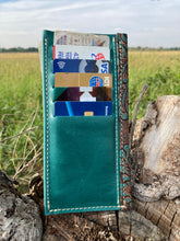 Load image into Gallery viewer, Crossbody/Fanny Pack Set - Turquoise Floral Embossed Leather