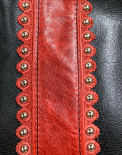 Load image into Gallery viewer, Crossbody - Black and Red Leather