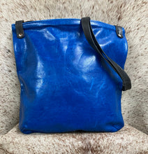 Load image into Gallery viewer, Crossbody - Blue Leather