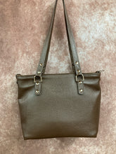 Load image into Gallery viewer, Mini Tote - Brown, Reptile Embossed Leather