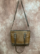 Load image into Gallery viewer, Mini Tote - Brown, Reptile Embossed Leather