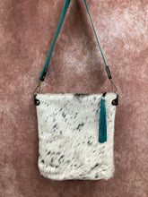 Load image into Gallery viewer, Conceal Carry - Salt and Pepper Hair-on-Hide w/ Floral Embossed Leather