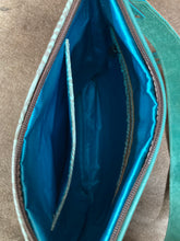 Load image into Gallery viewer, Conceal Carry - Black Hair-on-Hide with Turquoise Floral Embossed Leather