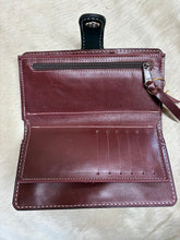 Load image into Gallery viewer, Designer Rustic Red Crossbody with Hair-on-Hide Cross