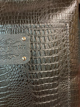 Load image into Gallery viewer, Designer Black Alligator and Salt and Pepper Hair-on-Hide Crossbody