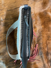 Load image into Gallery viewer, Designer Black Alligator and Salt and Pepper Hair-on-Hide Crossbody