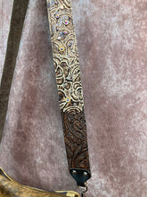Load image into Gallery viewer, Crossbody - Brindle Cowhide with Gold Fringe