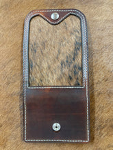 Load image into Gallery viewer, Brown Brindle Hair-on-Hide and Brown Tan Leather Wallet