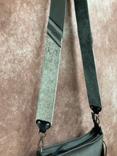 Load image into Gallery viewer, Designer Salt and Pepper Hair-on-Hide Crossbody