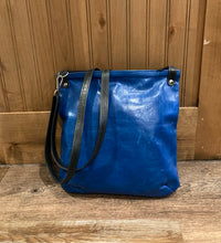 Load image into Gallery viewer, Crossbody - Blue Leather