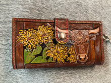Load image into Gallery viewer, Hand Tooled Steer/Horse Wallet