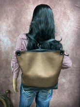 Load image into Gallery viewer, Backpack/Crossbody Bag -  Copper and Black Leather
