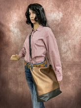 Load image into Gallery viewer, Backpack/Crossbody Bag -  Copper and Black Leather