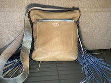 Load image into Gallery viewer, Crossbody - Brindle Cowhide with Gold Fringe