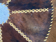 Load image into Gallery viewer, Table Runner/Mat - Round Patchwork Cowhide