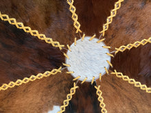 Load image into Gallery viewer, Table Runner/Mat - Round Patchwork Cowhide