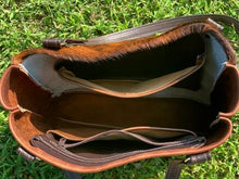 Load image into Gallery viewer, Tri-Color Hair-on Hide Tote