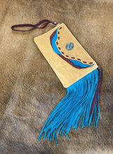 Load image into Gallery viewer, Southwest Leather Wristlet with Fringe