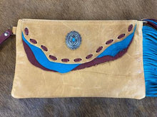 Load image into Gallery viewer, Southwest Leather Wristlet with Fringe