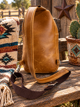 Load image into Gallery viewer, Sling Bag/Aztec Embossed Leather
