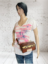 Load image into Gallery viewer, Crossbody/Fanny Pack Set - Goldenrod and Navaho Embossed Leather
