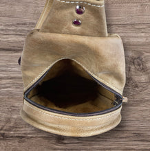 Load image into Gallery viewer, Sling Bag/Crossbody Tan Leather with Western Tooling
