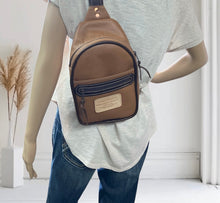 Load image into Gallery viewer, Sling Bag/Crossbody Tan Leather
