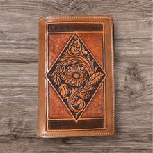 Load image into Gallery viewer, 5&quot; x 7&quot;Hand Tooled Leather Notebook
