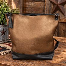 Load image into Gallery viewer, Backpack/Crossbody Bag -  Copper and Black Leather

