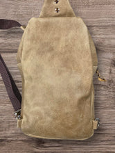 Load image into Gallery viewer, Sling Bag/Crossbody Tan Leather with Western Tooling
