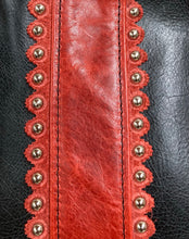Load image into Gallery viewer, Crossbody - Black and Red Leather

