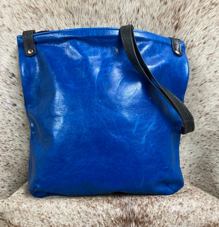 Crossbody - Blue Leather