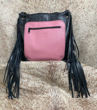 Load image into Gallery viewer, Crossbody - Pink and Black Leather
