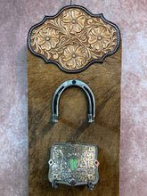 Load image into Gallery viewer, Western Tooled Leather Trophy Buckle Display
