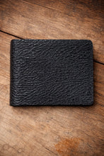 Load image into Gallery viewer, Black Bi-Fold Shark Leather Wallet

