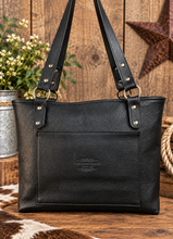 Load image into Gallery viewer, Urban Tote - Black &amp; Tan Brindle Hair-on-Hide
