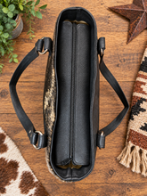 Load image into Gallery viewer, Urban Tote - Black &amp; Tan Brindle Hair-on-Hide
