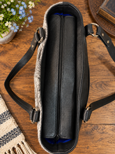 Load image into Gallery viewer, Urban Tote - Black and White Brindle Hair-on-Hide
