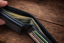 Load image into Gallery viewer, Black Bi-Fold Shark Leather Wallet
