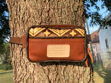 Load image into Gallery viewer, Crossbody/Fanny Pack Set - Goldenrod and Navaho Embossed Leather
