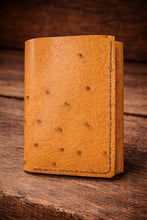 Load image into Gallery viewer, Tri-fold Ostrich Wallet
