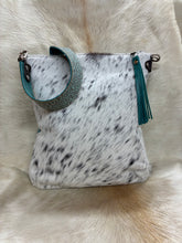 Load image into Gallery viewer, Conceal Carry - Salt and Pepper Hair-on-Hide w/ Floral Embossed Leather
