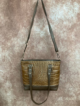 Load image into Gallery viewer, Mini Tote - Brown, Reptile Embossed Leather
