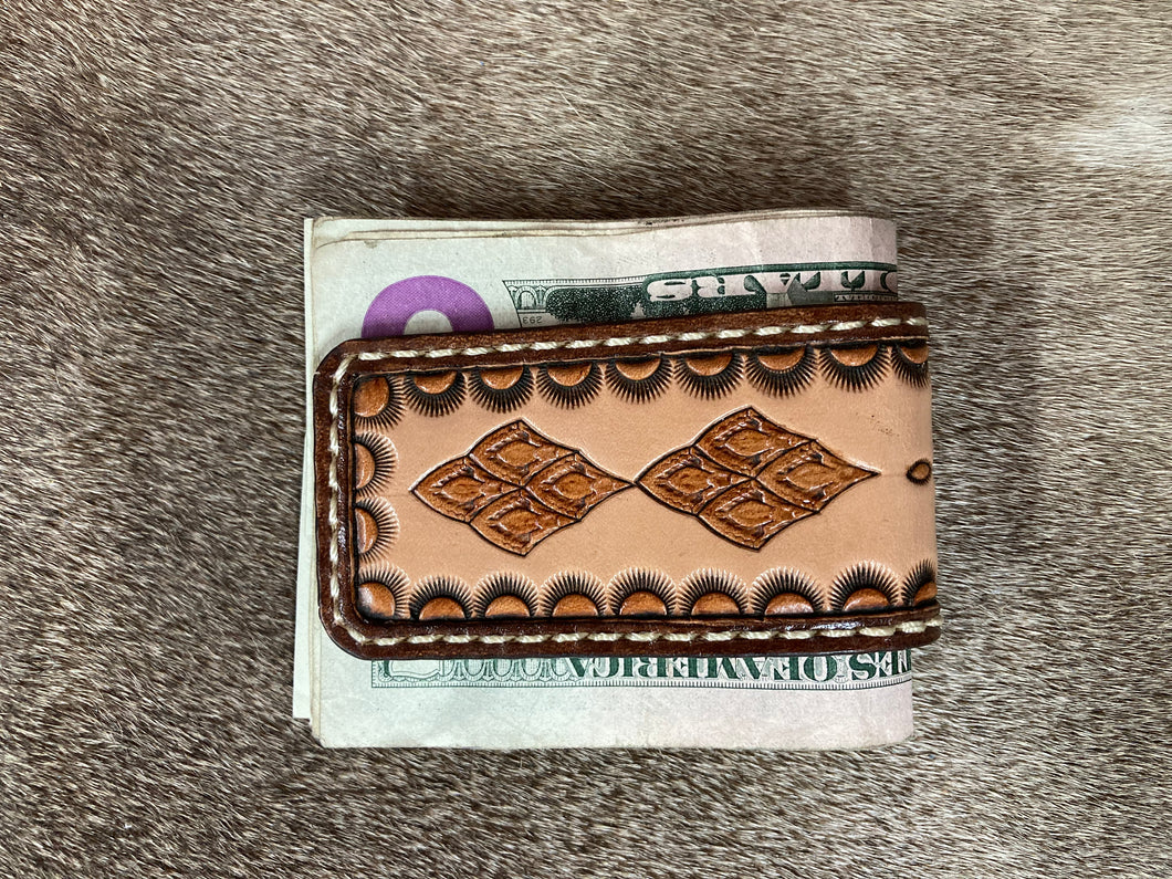Magnetic Money Clip - Hand Tooled