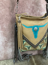 Load image into Gallery viewer, Purse Tassel - Tan and Brown Leather
