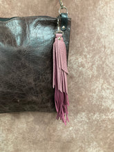 Load image into Gallery viewer, Purse Tassel - Pink and Burgundy Leather
