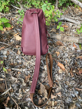 Load image into Gallery viewer, Sling Bag/Crossbody Crimson and Cream Leather
