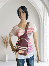 Load image into Gallery viewer, Sling Bag/Crossbody Crimson and Cream Leather
