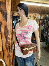 Load image into Gallery viewer, Crossbody/Fanny Pack Set - Goldenrod and Navaho Embossed Leather
